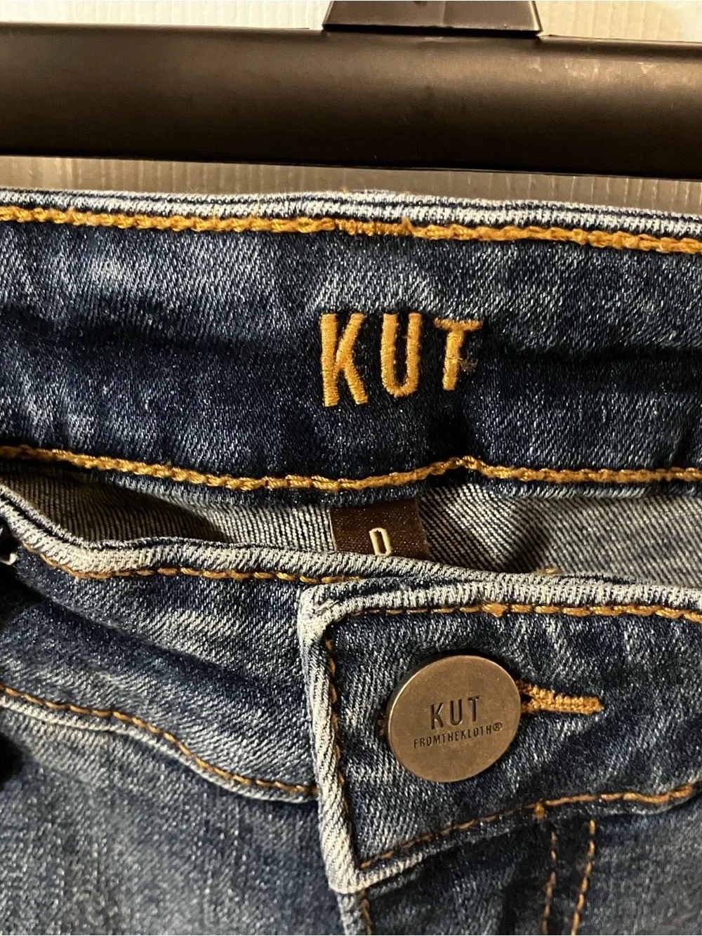 Kut From The Kloth High Rise Fray Hem Denim Short 0
